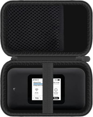 Compatible for Verizon 5G Mobile Hotspot Case, Lamshaw Durable EVA Carrying Case, Shockproof & Lightweight Protective Cover Compatible with Orbic Speed X 5G Hotspot (Black)