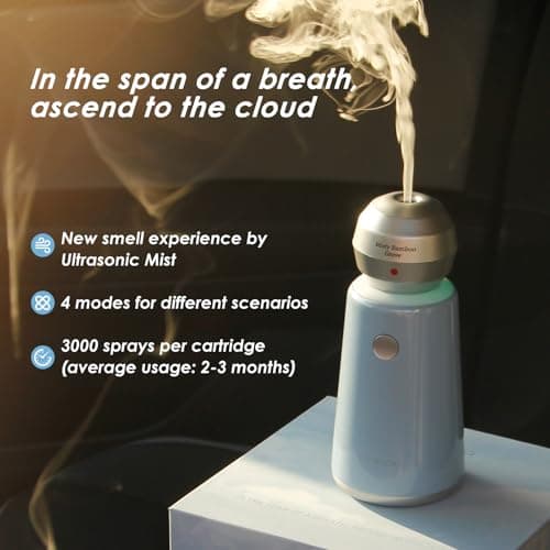 Ascendia Waterless Diffuser for Essential Oil for Home, Car, Blue — view 2