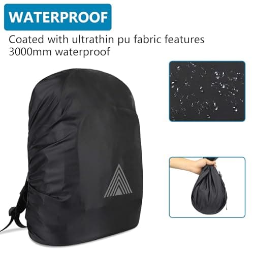 Waterproof Backpack Rain Cover(15-75L)Dustproof Rain Cover for Backpack,Adjustable Rucksack Rain Cover,Backpack Rainproof Protector ,Outdoor Anti-tear Backpack Raincover for Camping,Hiking,Cycling(XL) — view 4