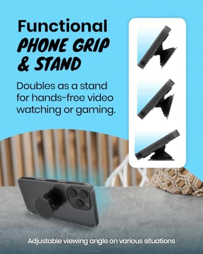 Ocean Style Expandable Collapsible Mobile Phone Grip Stand Holder for Smartphone Tablet Cell Phone Accessory (Turquoise) — view 5