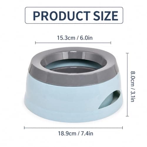 Anti-Overflow Slow Drinking Dog Bowl, Portable Travel Dog Water Bowl — view 2