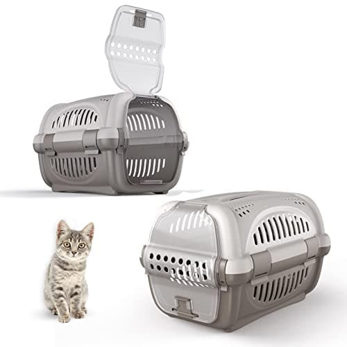 CAT CENTRE Grey Pet Carrier, Portable Cat Kitten Puppy Transporter, 51 cm — view 4