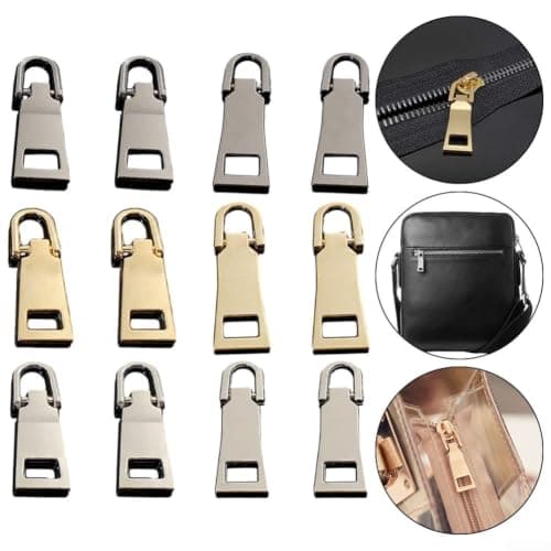 Honseadek 10pcs Metal Zipper Pulls Replacement for No 3 and No 5 — view 5