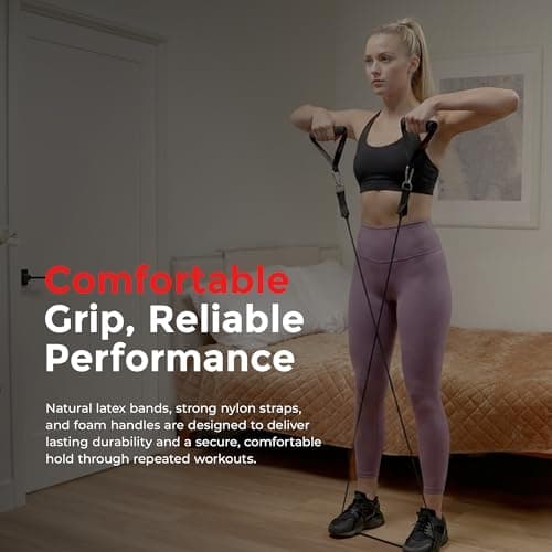 Sunny Health & Fitness Premium Resistance Band Set for Strength Training — view 6