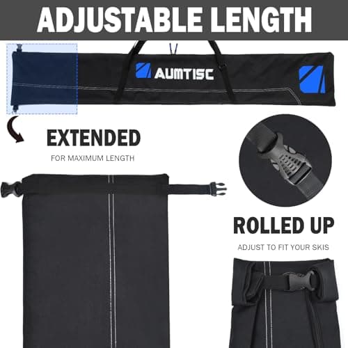 AUMTISC Ski Bag Ski and Boot Bag Combo for 1 Pair of Skis — view 4