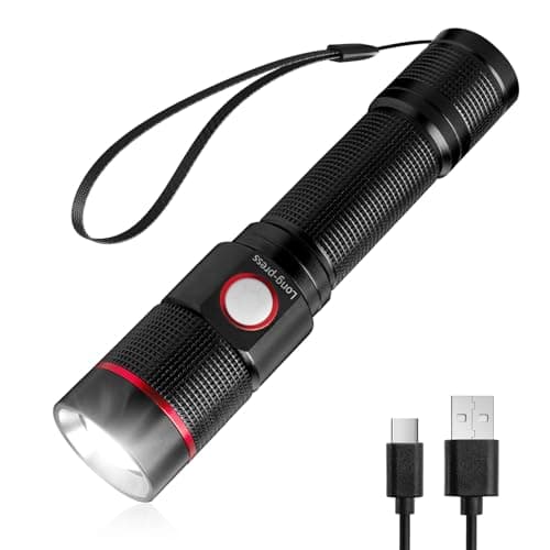 Lepro Lighting Ever LED Torch Rechargeable, Adjustable Focus Flashlight