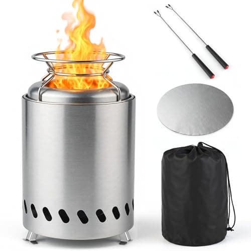 Smokeless 14cm Tabletop Fire Pit, Stainless Steel Smokeless Portable Stove — view 2
