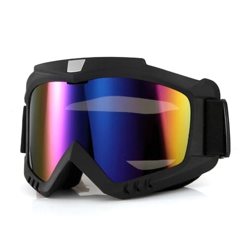 Dirt Bike Goggles Motorcycle ATV Ski Windproof Racing Glasses For Adults Men Women Youth Kids Winter Sports (A, One Size) — view 4