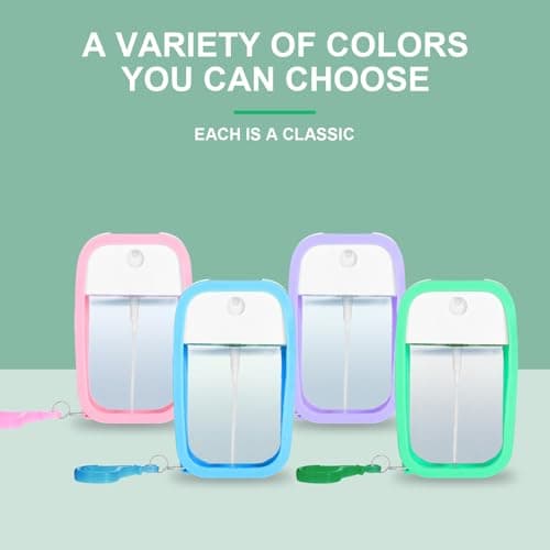 Qianyu 4PCS Reusable 50 ML Card Spray Bottle Portable Moisturizing Sprayer Box Card Design Empty Bottles with Hook Refillable Perfume Atomizer Vials for Hand Sanitizer Fragrance Cosmetic Moisturiz — view 5