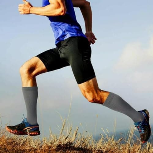 Compression Flight Socks for Men & Women Graduated Support Stockings for Travel, Work & Pregnancy Reduce Swelling & Improve Circulation (Grey, Small/Medium) — view 6