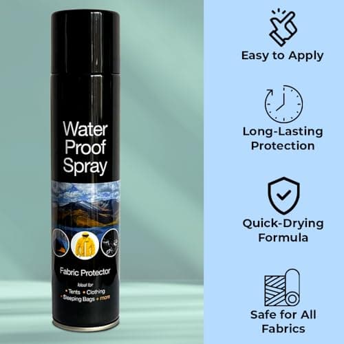 ANGIX 1 x Waterproof Spray Fabric Protector for Tents, Sleeping Bags, Shoes, Boots, Umbrellas & Outing Fishing Camping 300ml Rain & Stain Protection Water Repellent Spray — view 2