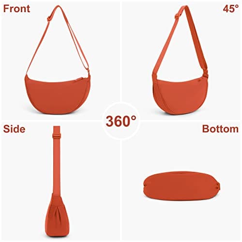 DKIIL NOIYB Women's Nylon Crescent Bag - Hobos Crossbody Shoulder Bag with Adjustable Strap - Solid Color Chest Fanny Pack — view 2