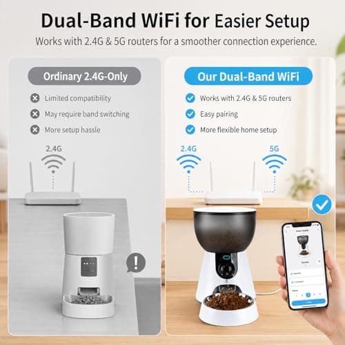 Podazz Automatic Cat Feeder with Camera, WiFi App Control, 4L Bowl — view 6