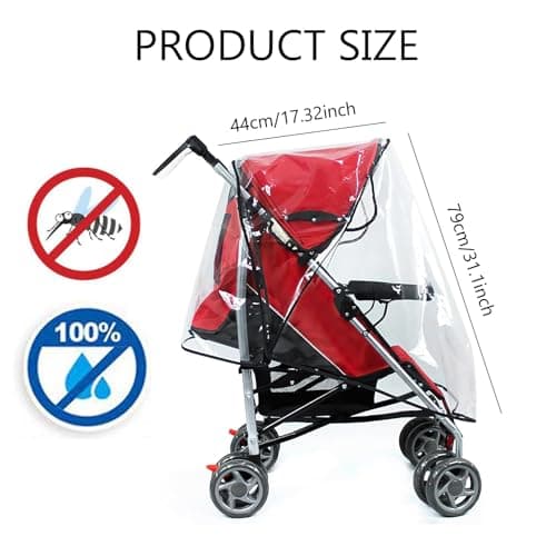 Universal Rain Cover for Pushchair,Windproof&Waterproof Pram RainCover,1pcs — view 2