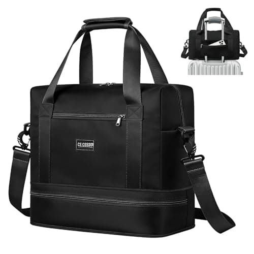 CS COSDDI Travel Bag, Overnight Bag with Shoes Compartment & Wet Pocket, Weekend Bags for Water Resistant Haspital Bag Gym Duffle Bag Women Men Holdall Bag, for Ryanair Cabin Bags 40x30x20