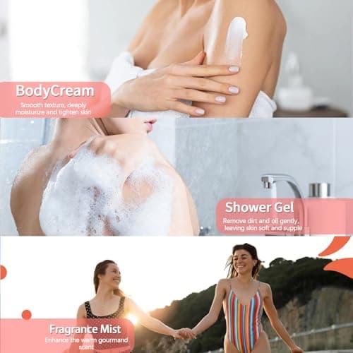 Gifts for Women Body Skincare Gift Set 8PCS | Face Mask,Lip Mask,Shower Gel 90ml,Body Cream 50ml,Body Scented Sun Cream 50g| Travel Size Women Gift Set for Girl Friend Mothers Day Birthday Valentines — view 4