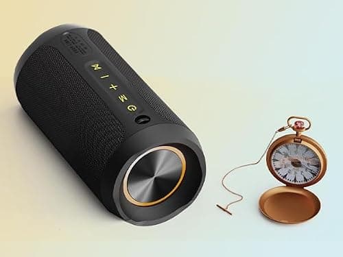EDUPLINK Bluetooth Speaker, Portable Wireless Speakers, Waterproof IPX7 Speaker, TWS Pairing Stereo, Long Playtime for Home, Travel, Black — view 5