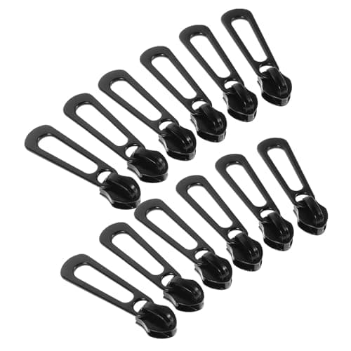 40pcs Metal Zipper DIY Repair Kit for Luggage and Backpacks Black