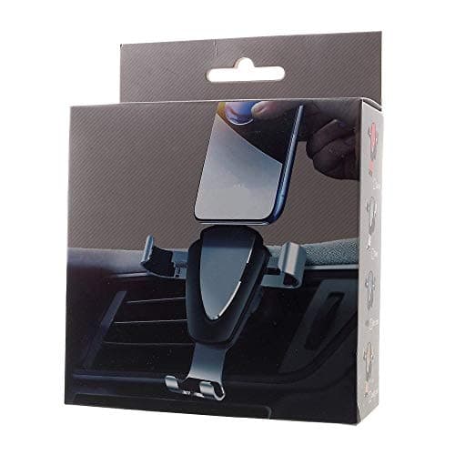 DFV mobile - Gravity Air Vent Phone Car Mount Holder with Clip for MICROMAX CANVAS SELFIE 2 Q4311 (2017) Black & Silver — view 6