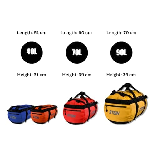 Heavy Duty Kit Bag 40L Yellow – PVC Tarpaulin Water-Repellent Holdall for Professional Work & Travel – STEIN Metro — view 5