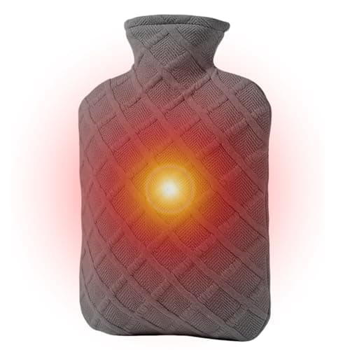 Ahuuen Hot Water Bottle with Cover 1.2L - Hot Water Bed Warmer | 4-6 Hour Heat Retention with Cover Leak Proof for Legs Shoulder Neck Back Kids School Camping Travel Winter