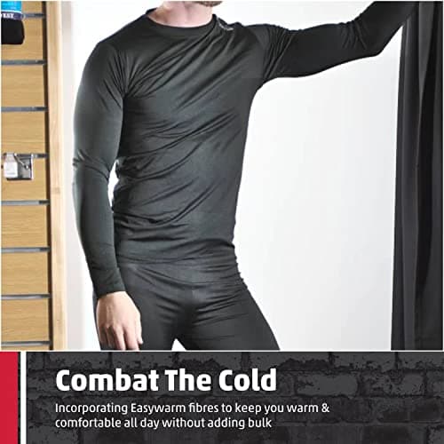 TuffStuff - Basewear Mens Long Sleeve Black Thermal T-Shirt, Large - Lightweight Easywarm Base Layer, 4-Way Stretch, Breathable, Moisture Wicking & Quick Drying - Ideal for Cold Weather & Layering — view 5