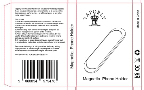 Vaporly UK Magnetic Universal Phone Holder/Key/small metal tool object Holder, Magnet Mount strong self adhesive For Home, Office, Wall, Car Dash Sticks to Any Dashboard for GPS in VAN Lorry — view 4