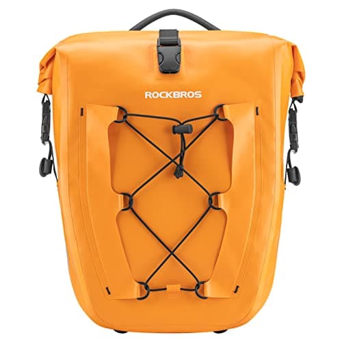 ROCKBROS Bike Pannier Bag 100% Waterproof, 25L-32L Rear Rack Bike Bag