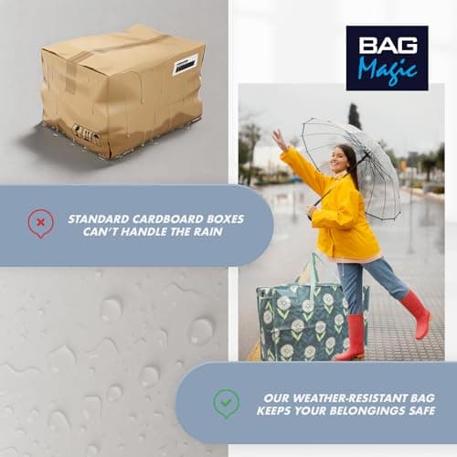 Extra-Large 100L Storage & Shopping Bag – Heavy-Duty PVC Zip Holdall for Laundry, Moving, Travel & Home Organisation - Daisy — view 6