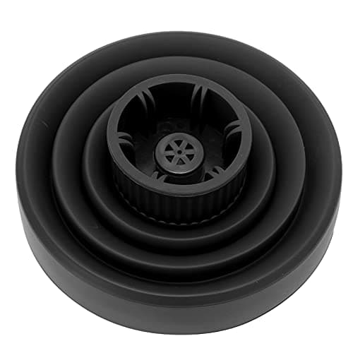 LUCKDANO Curl Adapter for Universal Collapsible Hair Dryer Diffuser | Travel-Friendly Folding Design | Advanced Silicone Material for Even Heat Distribution | Compatible with 1.6-2in Hair (Black) — view 3