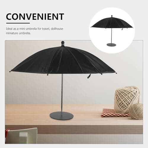 SWOOMEY Mini Sun Shade Umbrella 50cm Compact and Portable with UV Protection, Iron and Cloth Material, for Drinks and Devices on Beaches Or Tabletop Outdoor Use — view 3