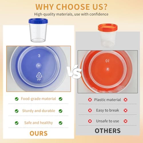 HHXUUAN 12Pk 120ml 4oz Food Containers, Leakproof Airtight Pots with Lids — view 3