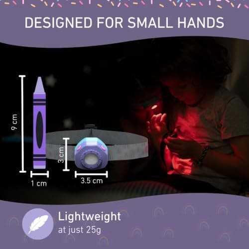 Ledlenser KIDLED4R Kids Rechargeable Head Torch, Lightweight - Purple — view 5
