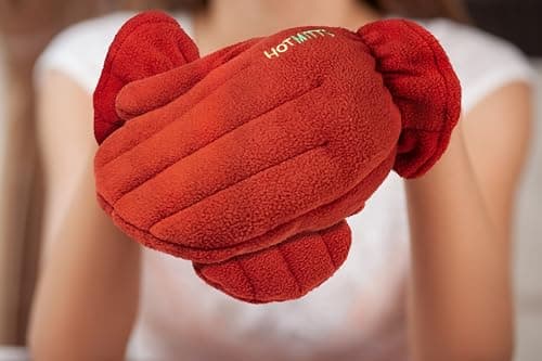 Microwave Hand Warmers Gloves - Pair of Hot Mitts red medium — view 2