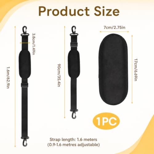 Adjustable Shoulder Strap Replacement Bag Belt with POM Hooks — view 2