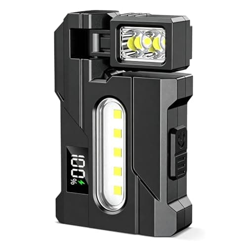 Mini EDC torch,Rechargeable Type-C , 90° Rotatable LED, Waterproof,Grey