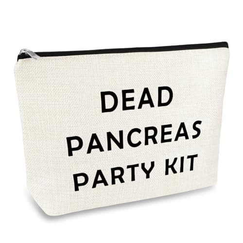 Diabetic Travel Kit Pouch Gift for Grandma Grandpa Mom Dad - Pancreas Party Supplies & Makeup Cosmetic Bag - Christmas & Birthday for Diabetes Awareness