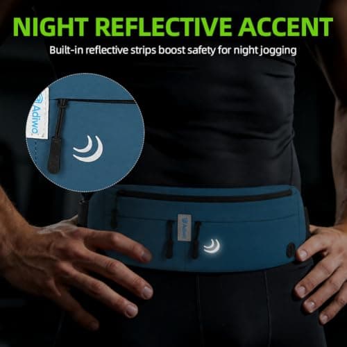 Adiwo Running Belt, Lightweight Running Waist Belt, Lightweight Waist Pack — view 4