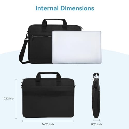 LANDICI 360°Protective Laptop Bag 15.6 Inch with Shoulder Strap — view 6