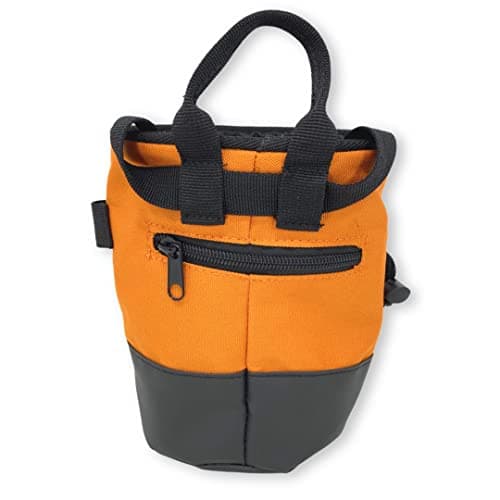 BEAR GRIP Premium Chalk Bag Bundle Pack for Rock Climbing with Waist Belt Chalk Ball and Brush. (Orange) — view 4