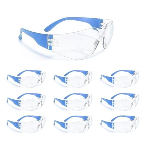 BIRDDIE 10-Pack Safety Glasses, Anti-Fog Goggles Clear Bulk Safety Eyewear