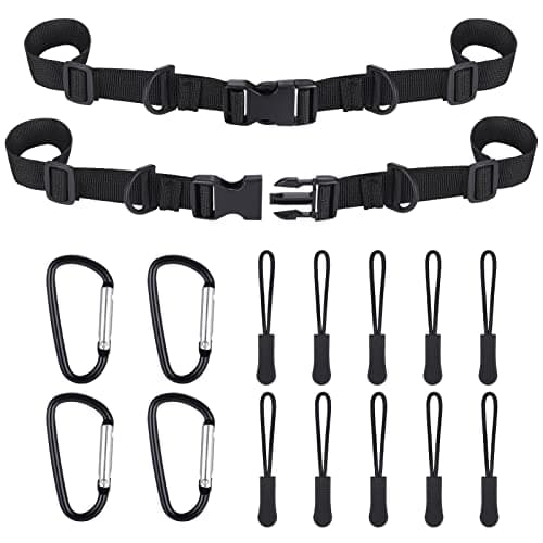 Zocipro 2Pcs Backpack Chest Strap, Adjustable Backpack Straps Belt with 4Pcs Quick Release Buckle and 10Pcs Zipper Pulls for Hiking, Running, Outdoor Activities