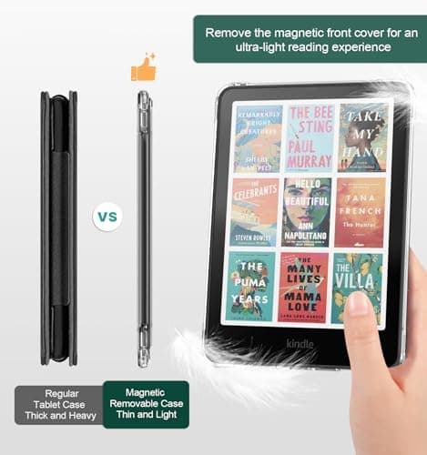 MoKo Magnetic Case for 7" Kindle Paperwhite 12th Gen& Colorsoft, Black — view 4