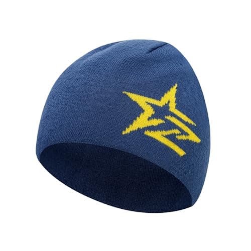 2THESTARS Beanie Hat Warm Thick Knit Winter Skull Cap for Men Women Cool Beanie Outdoor Running Made from Recycled Polyester (Navy Blue)