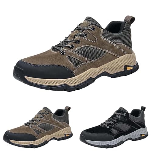 Maskjuwio Men's Hiking Shoes, Waterproof, Non-Slip Sports Shoes, Outdoor Trekking Shoes, Lace-Up Trainers, Shock Absorption, Rebound Trail Running Shoes, Leisure Fitness Shoes, Jogging, Walking Shoes — view 5