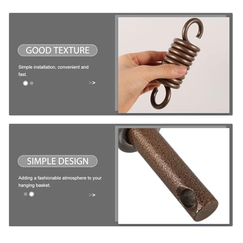 Heavy Duty Iron Steel Alloy Hammock Chair Spring Kit Coffee — view 3