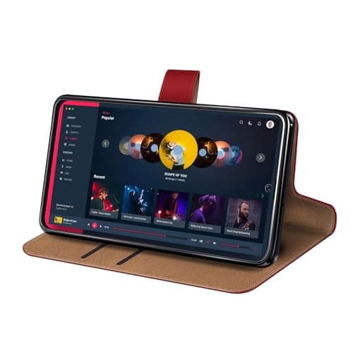 ESACMOT Folio PU Leather Case for ZTE Telstra 5G Hotspot 2 - Red — view 4
