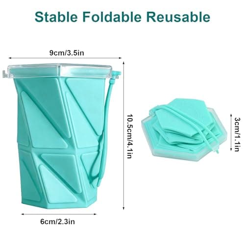 Solvio 2 Pack Collapsible Cup with Lids, for Outdoor Hiking, Picnic — view 2