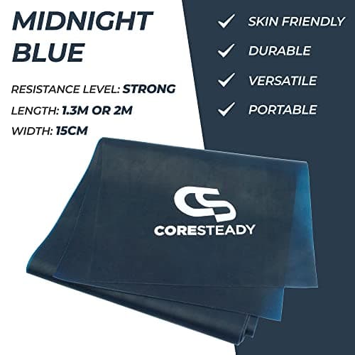 Coresteady Resistance Band For Men & Women - Exercise Band to Build Strength, Flexibility, Muscle & Tone - For Fitness, Stretching, Pilates, Physio & Yoga - With Exercise e-Guide — view 4