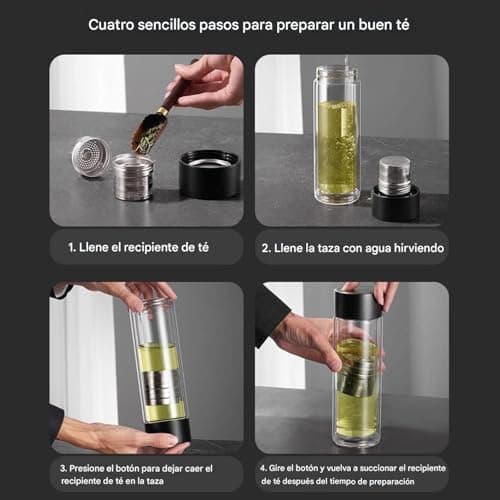 Glass Tea Bottle Tea Cup with Filter 400ml — view 4